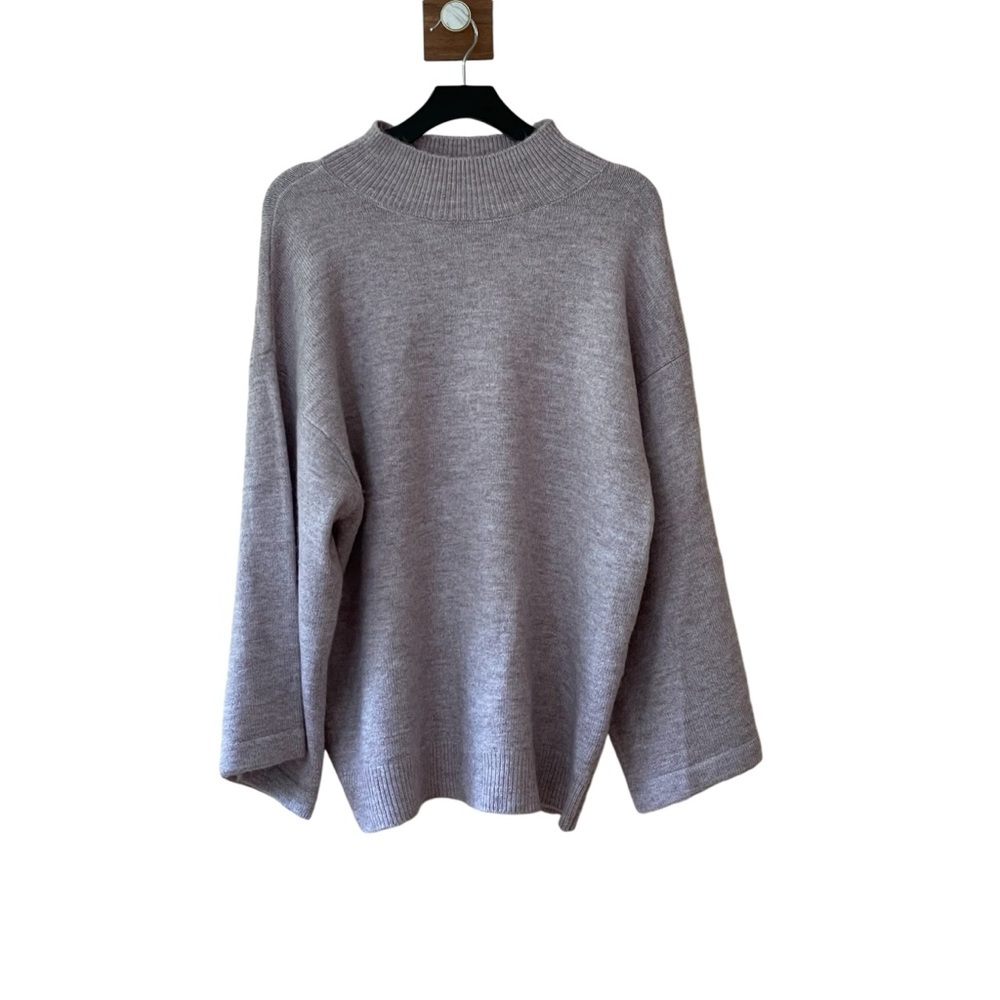 Yarn & Sea Oversized Wide Sleeve Mock Neck Sweater